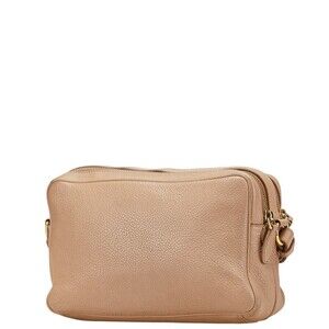 Prada Tan Bag Pink Leather Shoulder Beige